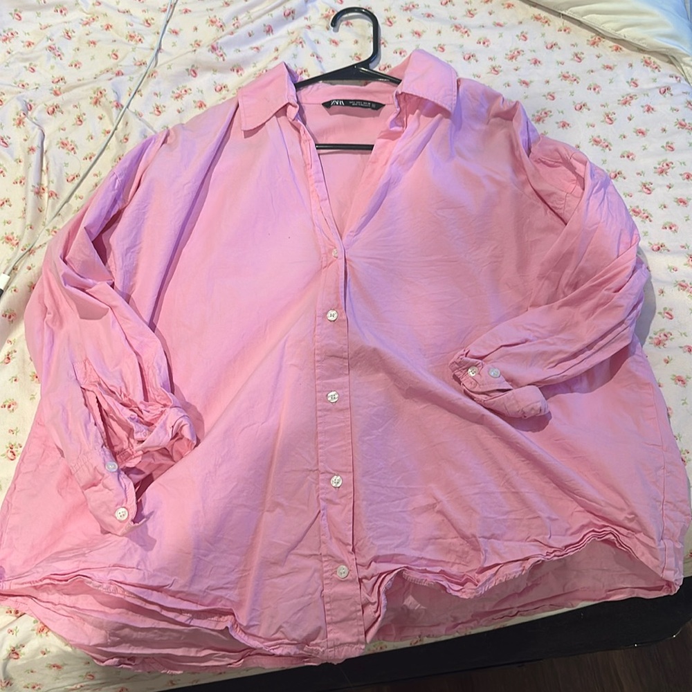 Zara Pink Button-down